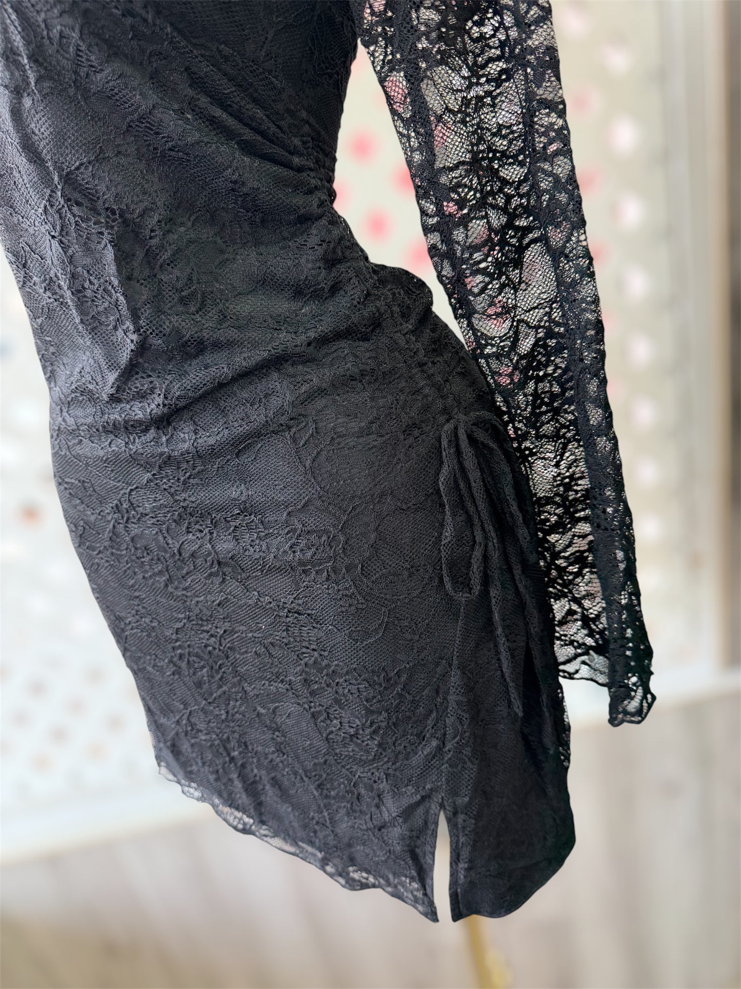 Monica Black Lace Mini Dress