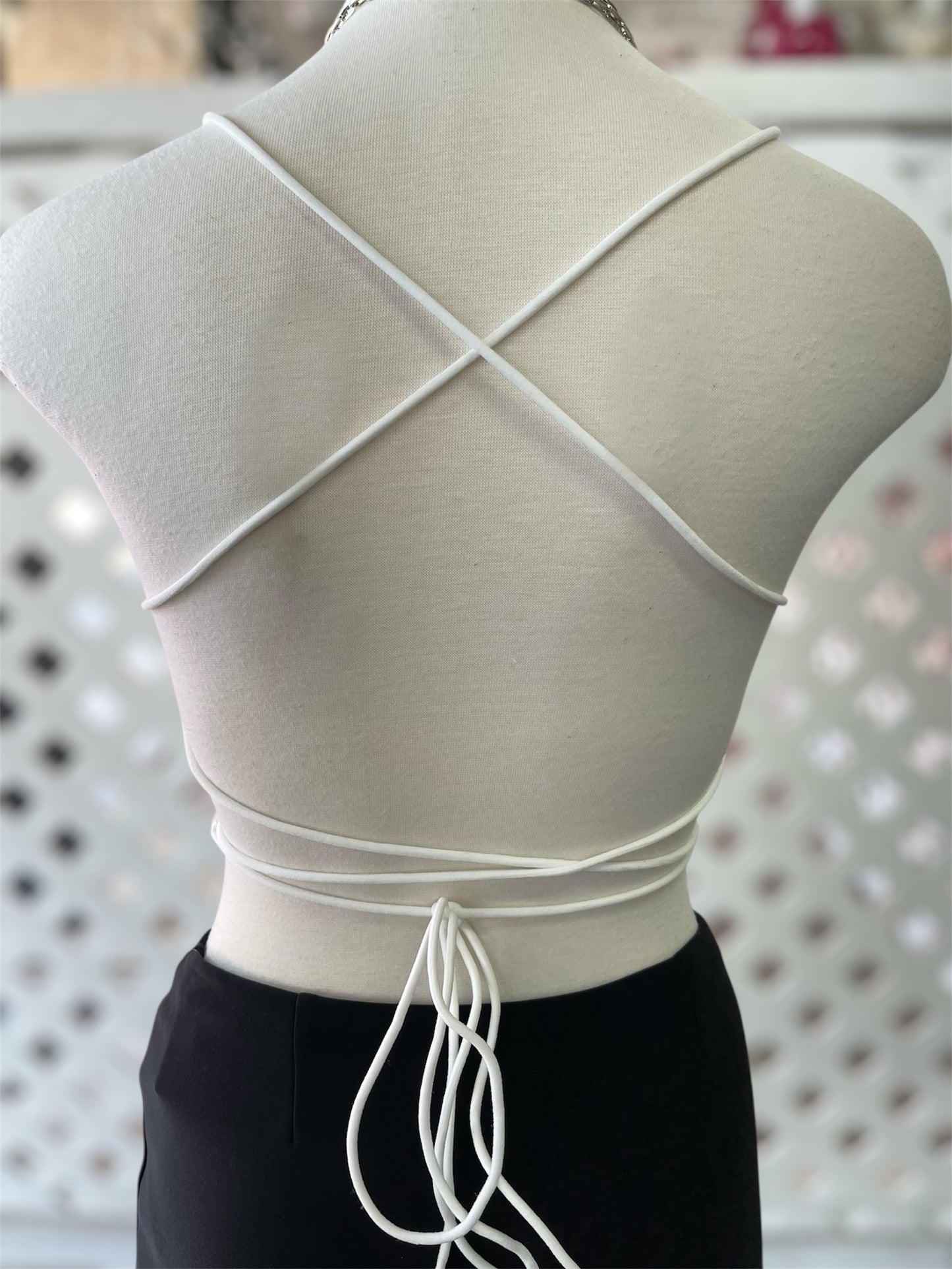 Summer Butterfly Lace Up Top