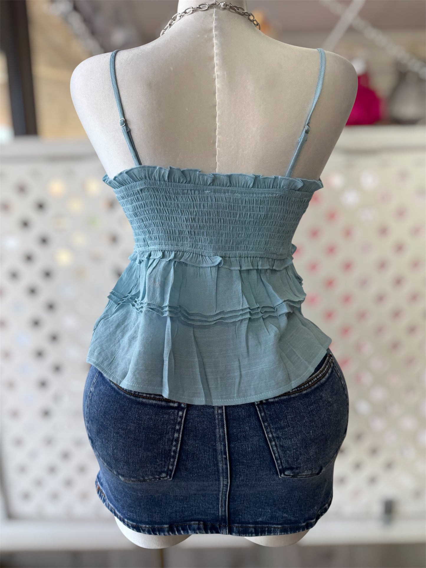 Danielle Babydoll Spaghetti Strap Top