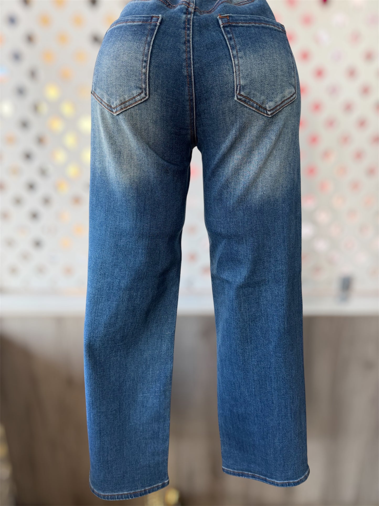 Tori Dark Wash Straight Loose Fit Jeans