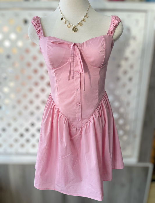 Dalia Pink Skater Dress