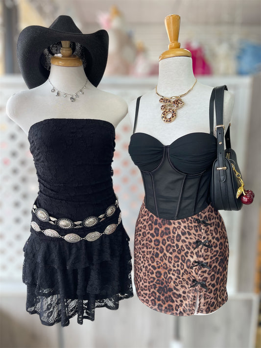 Leslie Black Lace Dress