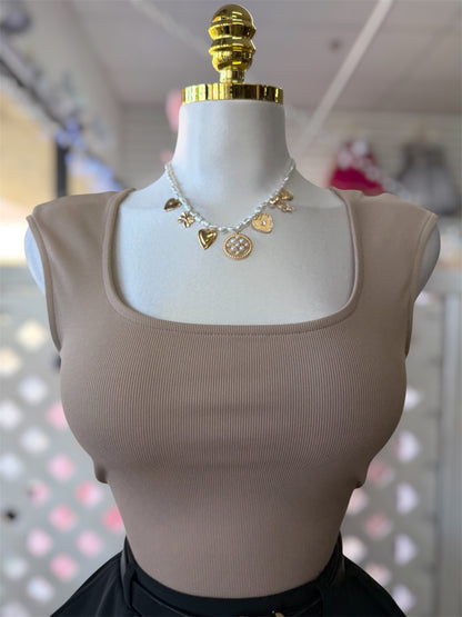 Amelia Square Neck Crop Top