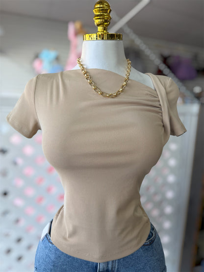 Makenzie Asymmetrical Shoulder Top