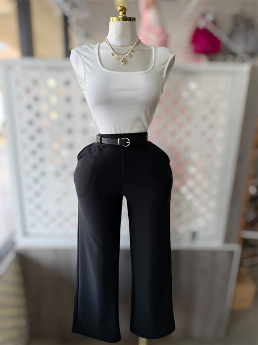 Brooklyn Wide Leg High Rise Dress Pants