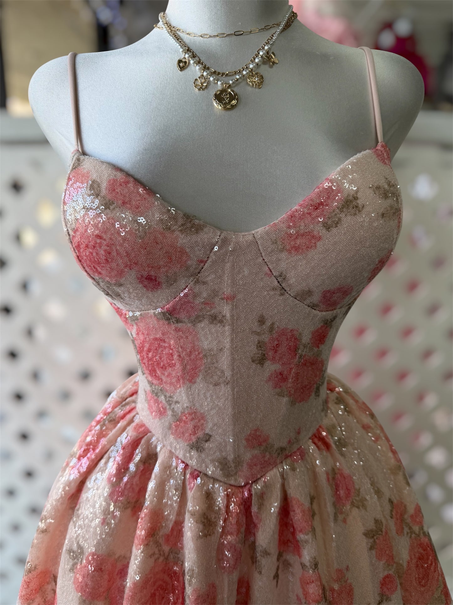 Bella Rose Sequins Mini Dress