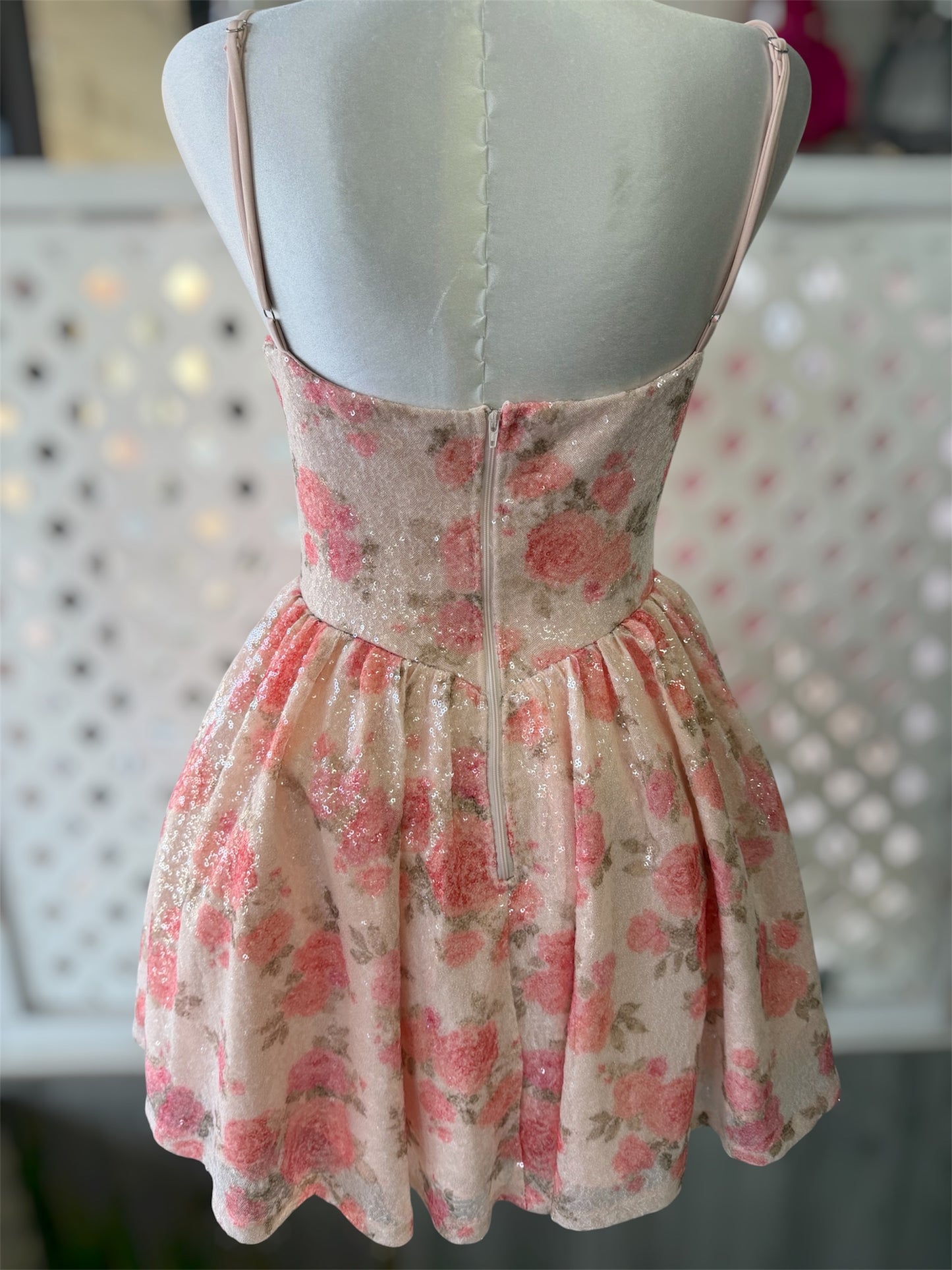 Bella Rose Sequins Mini Dress